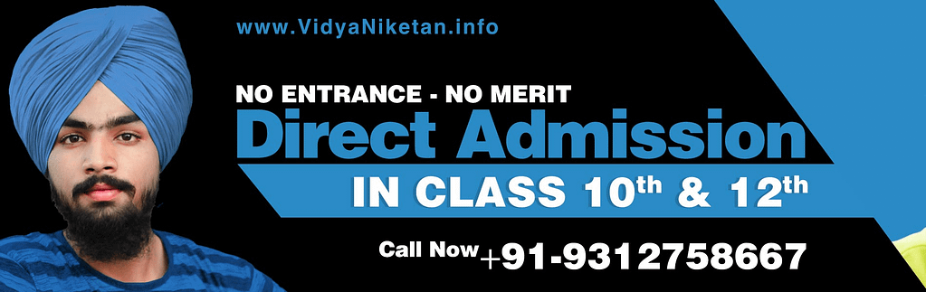 Get direct admission in CBSE Board class 10th or 12th. Join regular classes at Vidya Niketan and ensure your success Call Now +91 931272758667. or visit our website www.vidyaniketan.info